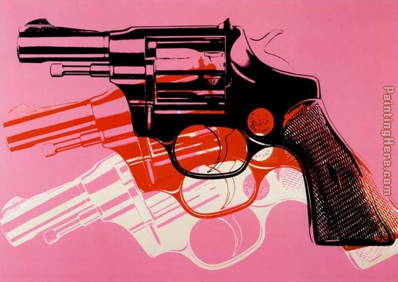 Gun 1981-82 painting - Andy Warhol Gun 1981-82 art painting